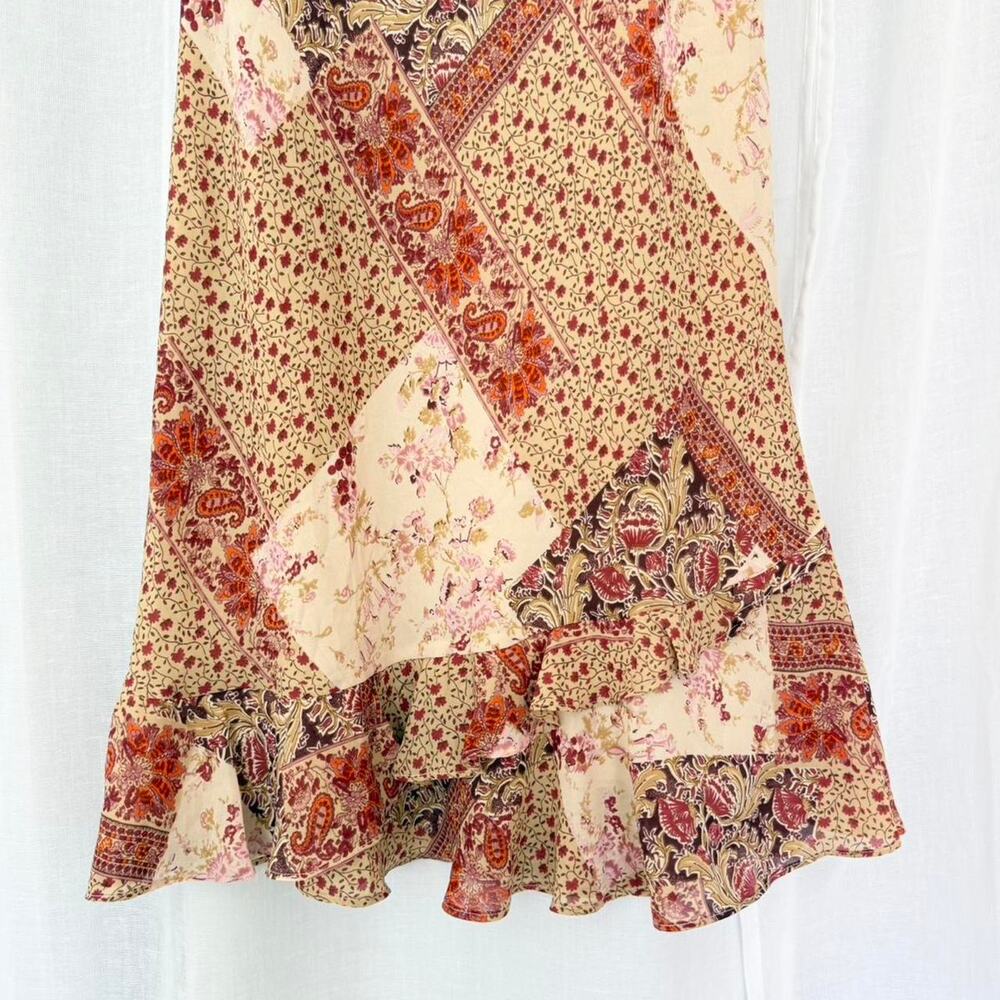 ✿ vintage patchwork floral handkerchief midi dress ✿ - Picture 4 of 8
